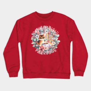 Meowy Catmas Wreath Pawsatively Purrfect 1A1 Crewneck Sweatshirt